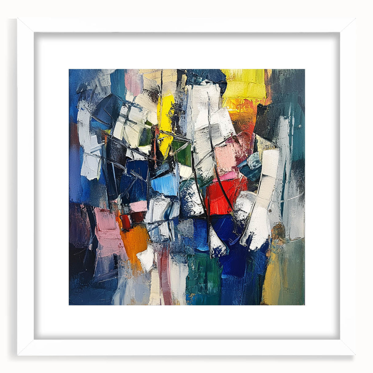 Dynamic Abstract Expressionist Wall Art – Textured Canvas Print