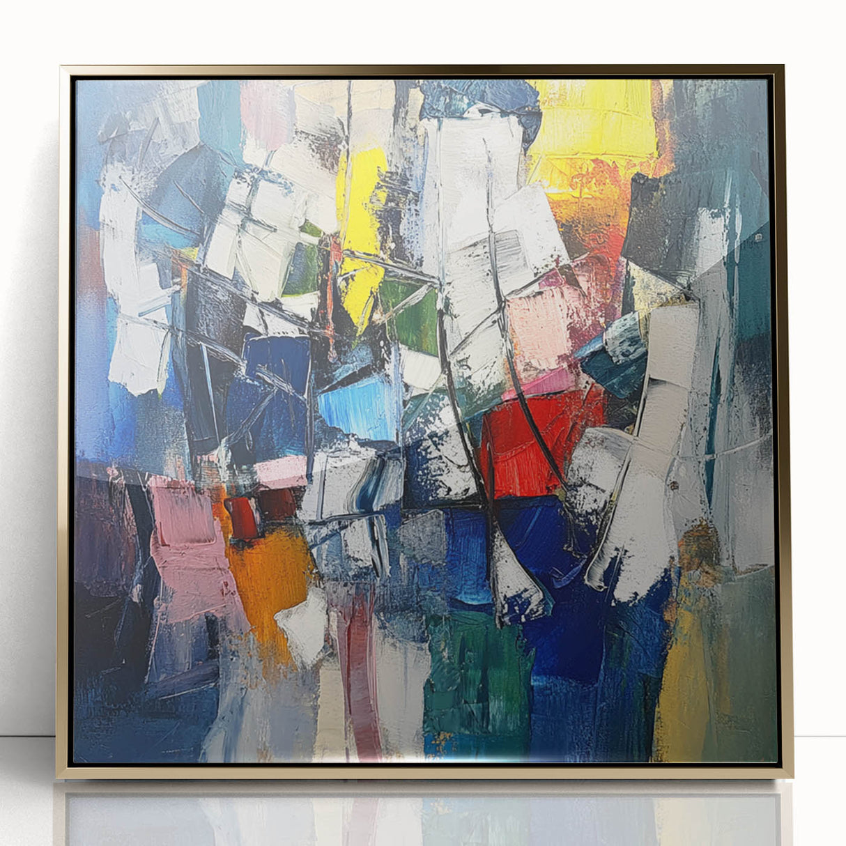 Dynamic Abstract Expressionist Wall Art – Textured Canvas Print