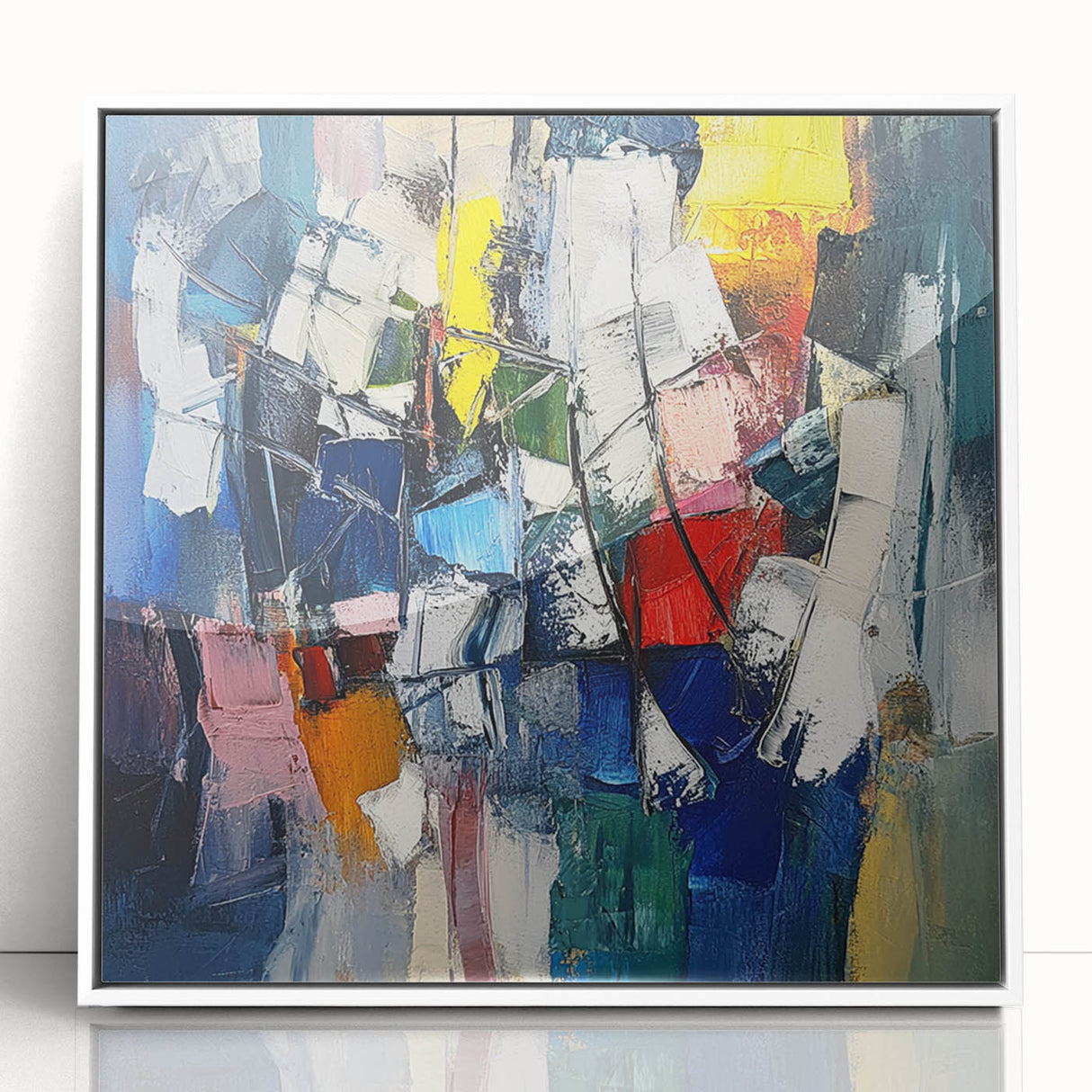 Dynamic Abstract Expressionist Wall Art – Textured Canvas Print