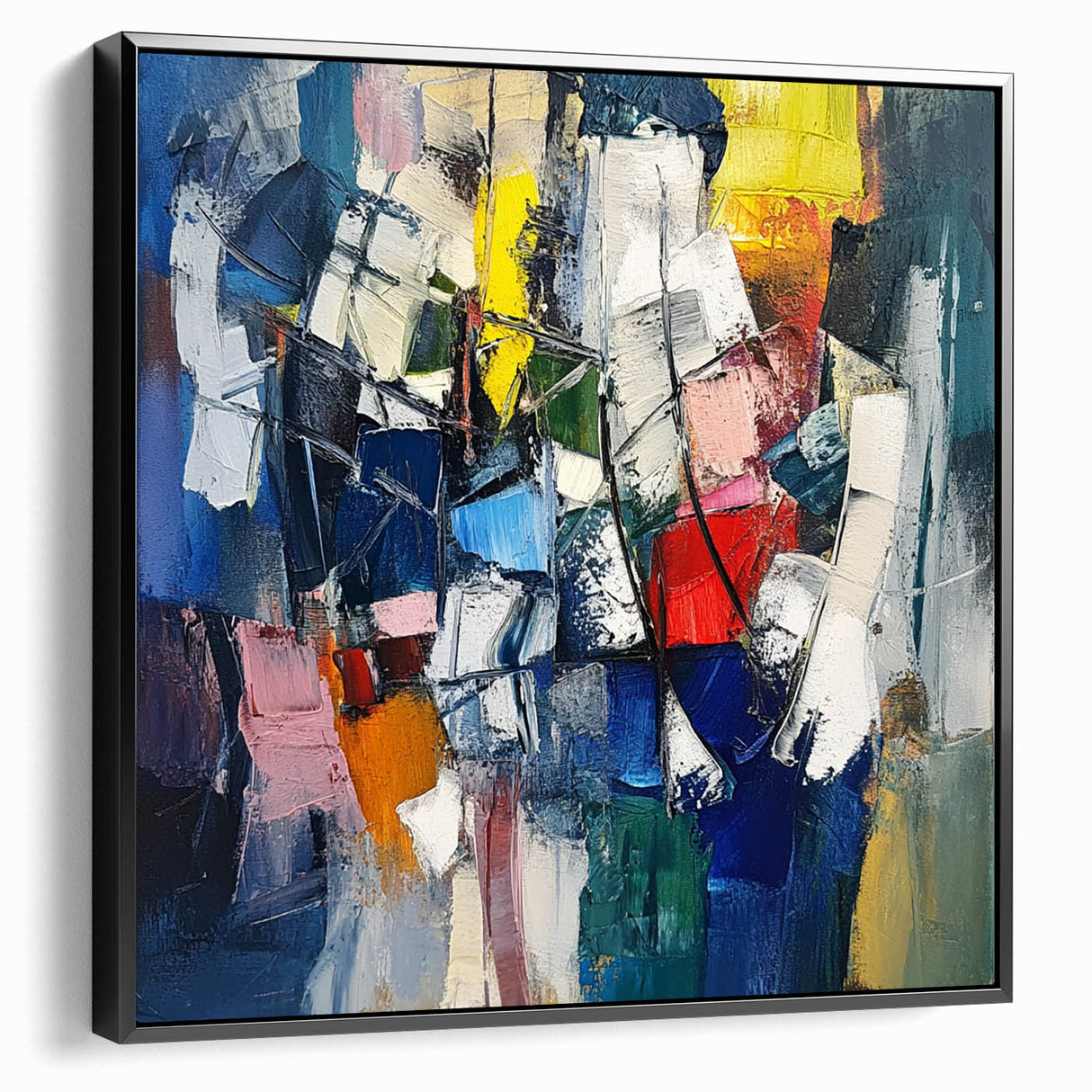 Dynamic Abstract Expressionist Wall Art – Textured Canvas Print