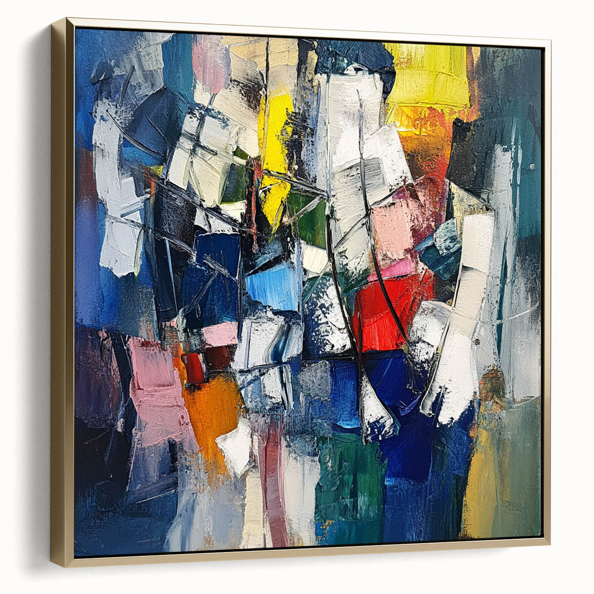 Dynamic Abstract Expressionist Wall Art – Textured Canvas Print