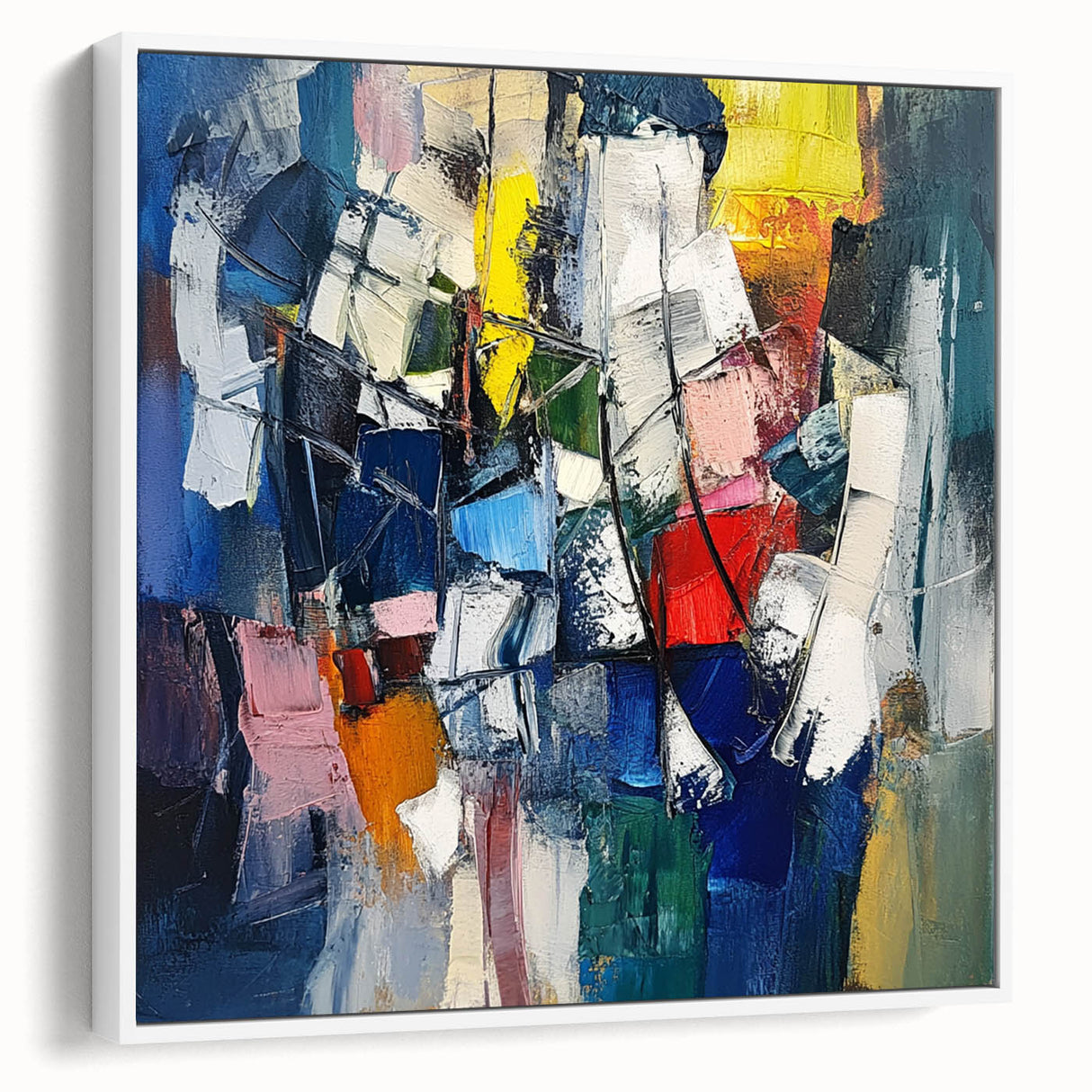 Dynamic Abstract Expressionist Wall Art – Textured Canvas Print