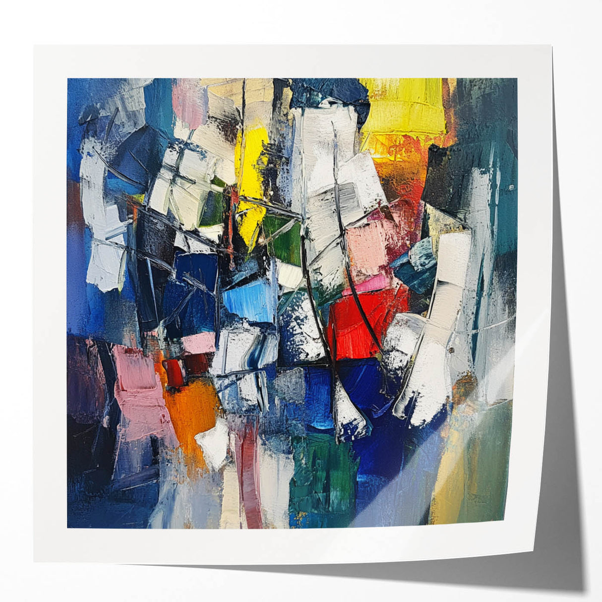 Dynamic Abstract Expressionist Wall Art – Textured Canvas Print