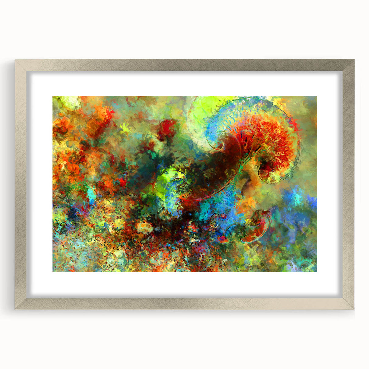 Bold Abstract Wall Art with Vivid Swirls – Large Modern Canvas Print