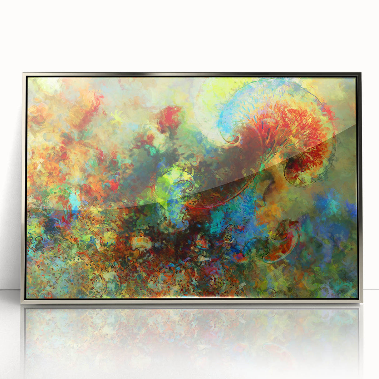 Bold Abstract Wall Art with Vivid Swirls – Large Modern Canvas Print
