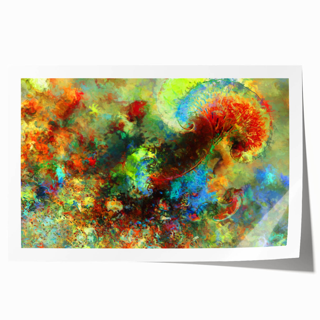 Bold Abstract Wall Art with Vivid Swirls – Large Modern Canvas Print