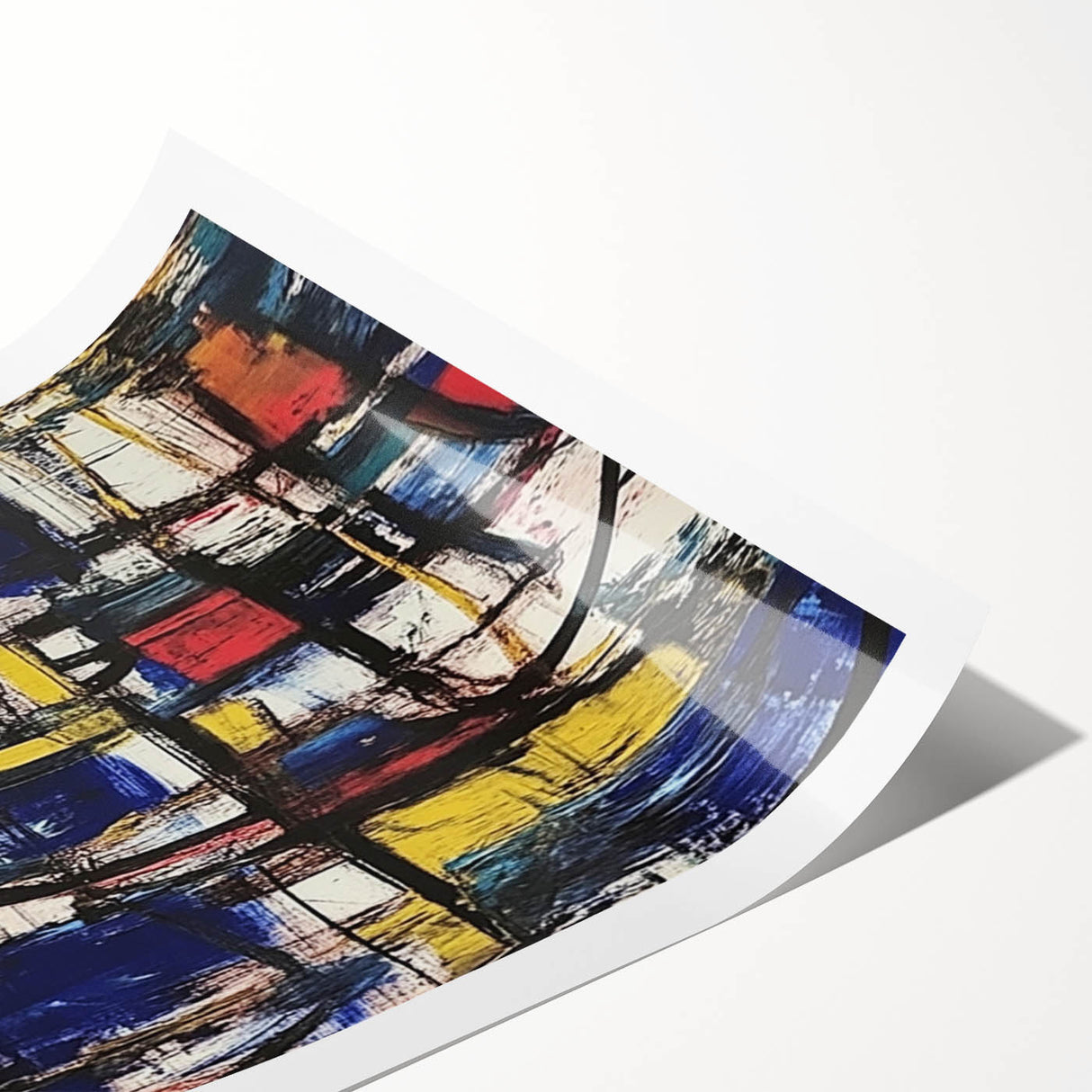 Geometric Abstract Expressionist Wall Art – Modern Canvas Print