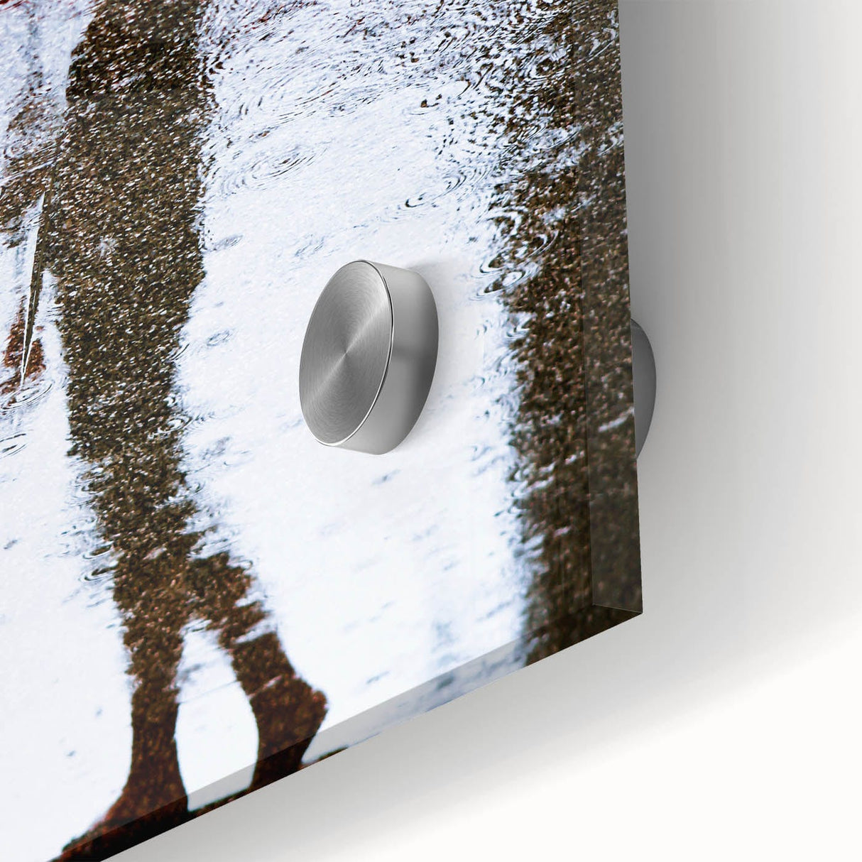 Urban Scenery Wall Art – Contemporary Rain Reflection Photography