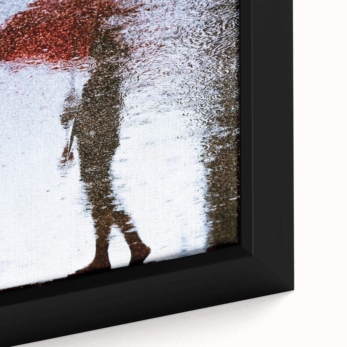 Urban Scenery Wall Art – Contemporary Rain Reflection Photography