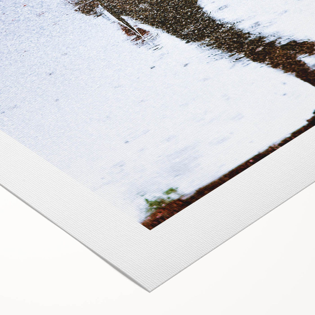 Urban Scenery Wall Art – Contemporary Rain Reflection Photography