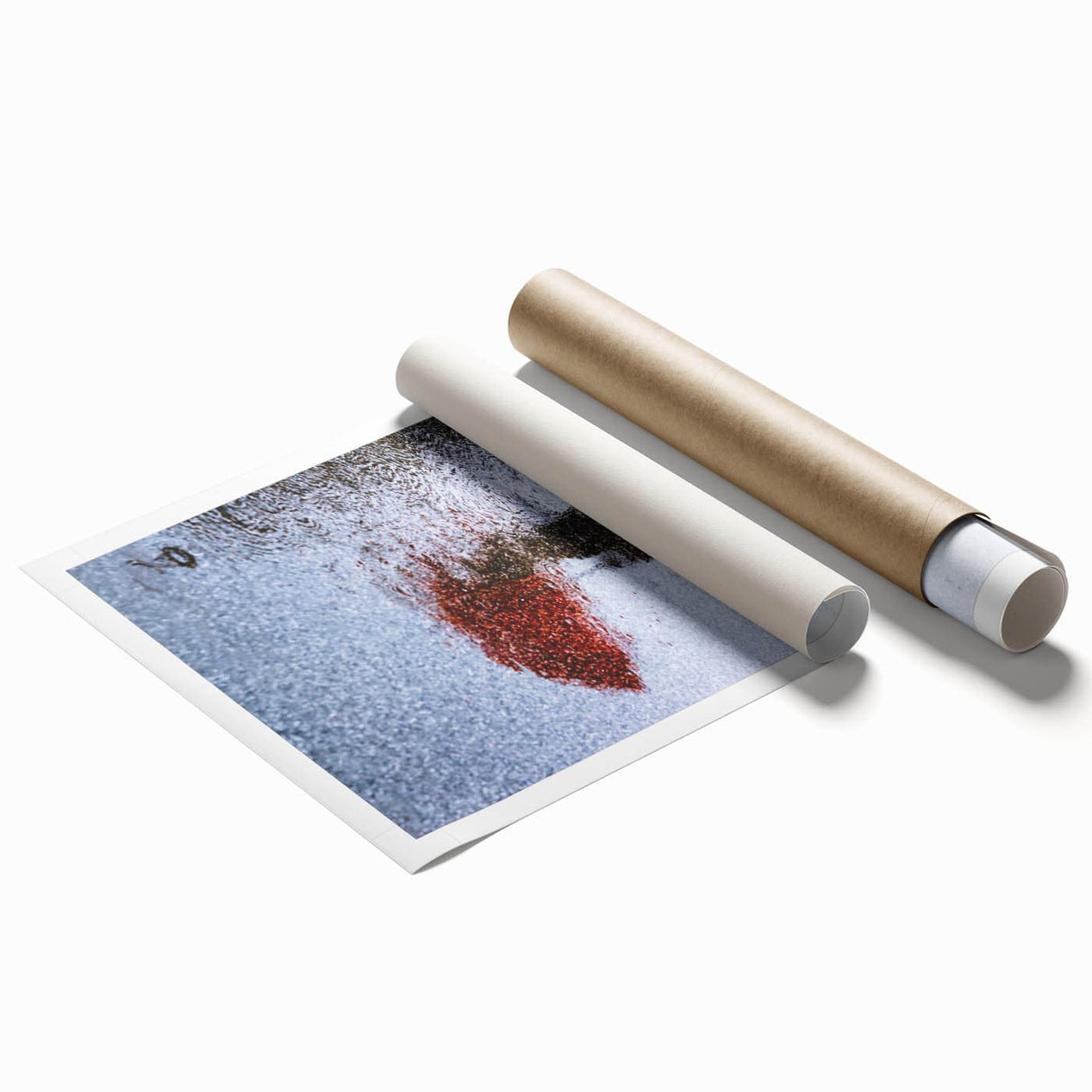 Urban Scenery Wall Art – Contemporary Rain Reflection Photography