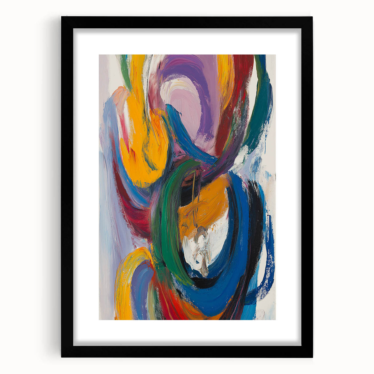 Vibrant Abstract Expressionist Wall Art – Bold Colorful Canvas