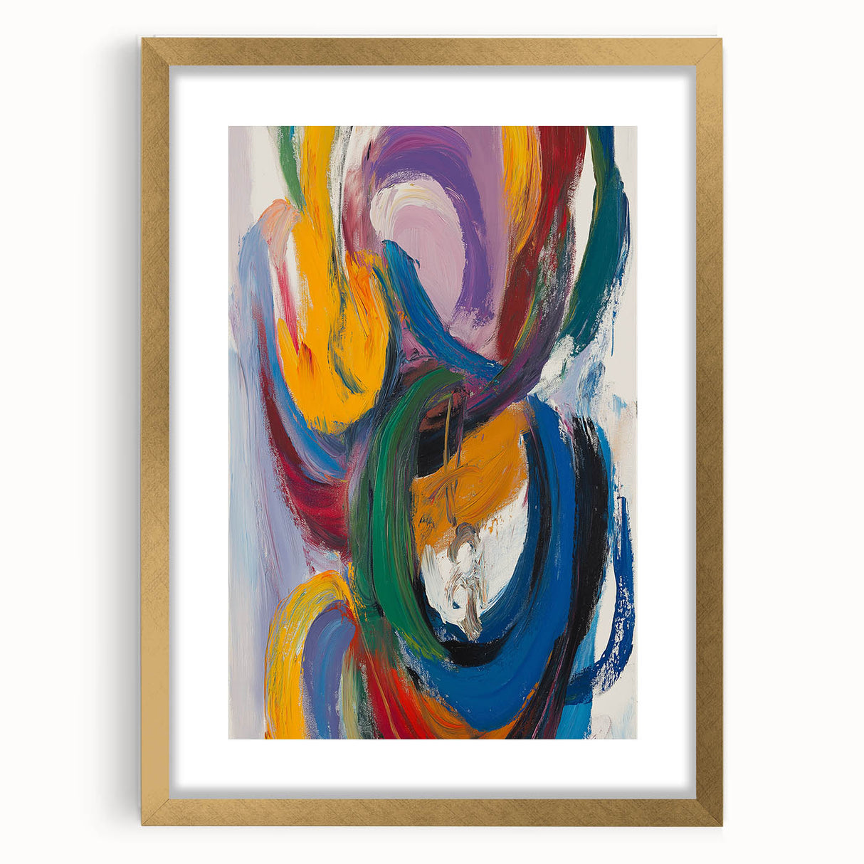Vibrant Abstract Expressionist Wall Art – Bold Colorful Canvas