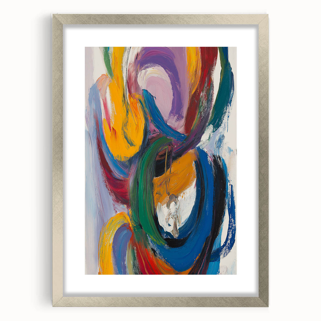 Vibrant Abstract Expressionist Wall Art – Bold Colorful Canvas