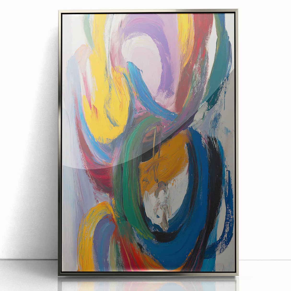 Vibrant Abstract Expressionist Wall Art – Bold Colorful Canvas