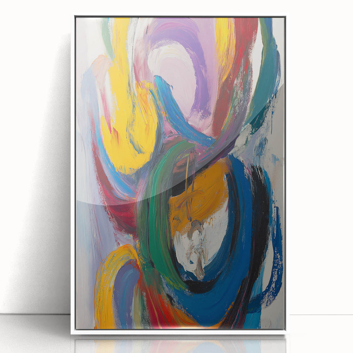Vibrant Abstract Expressionist Wall Art – Bold Colorful Canvas