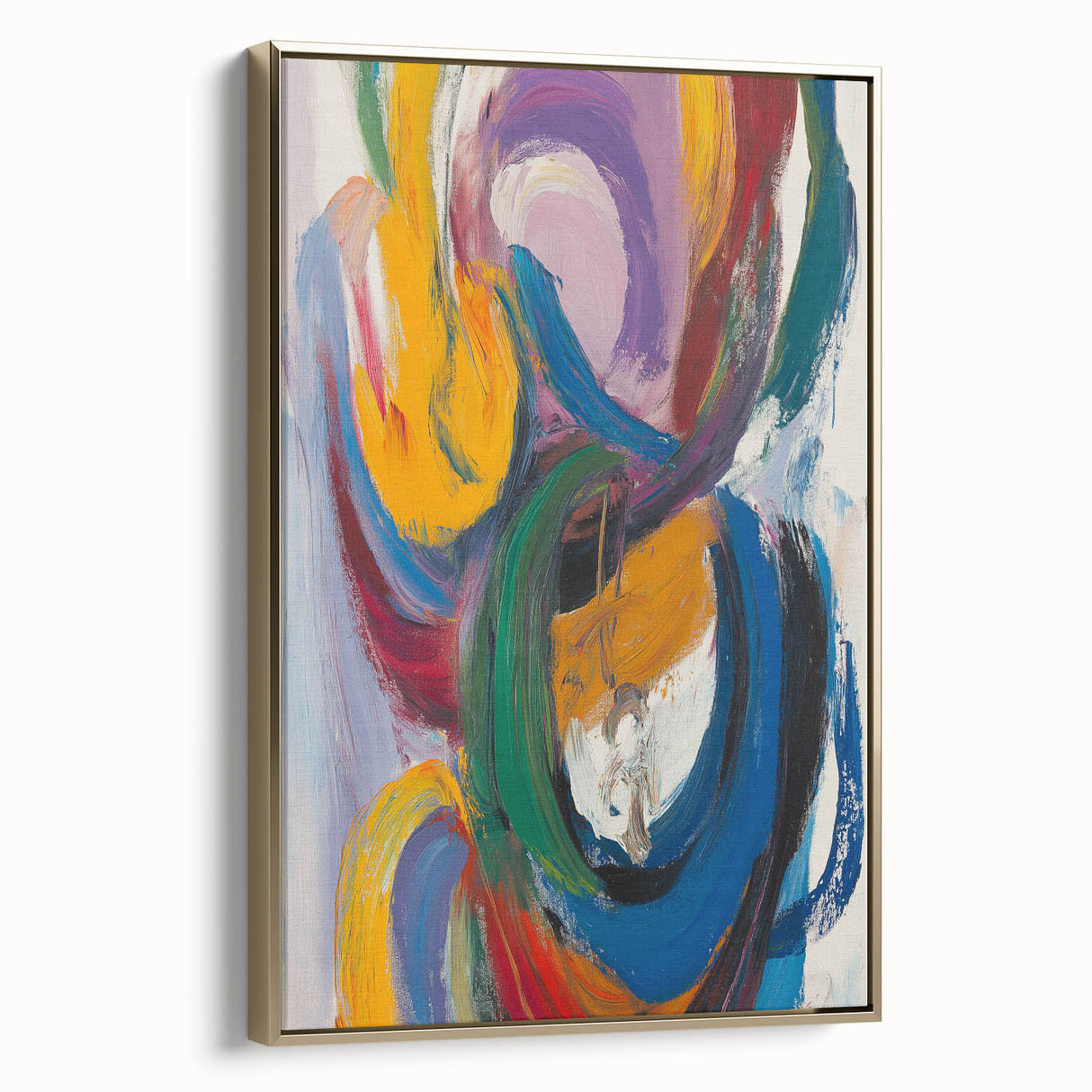Vibrant Abstract Expressionist Wall Art – Bold Colorful Canvas