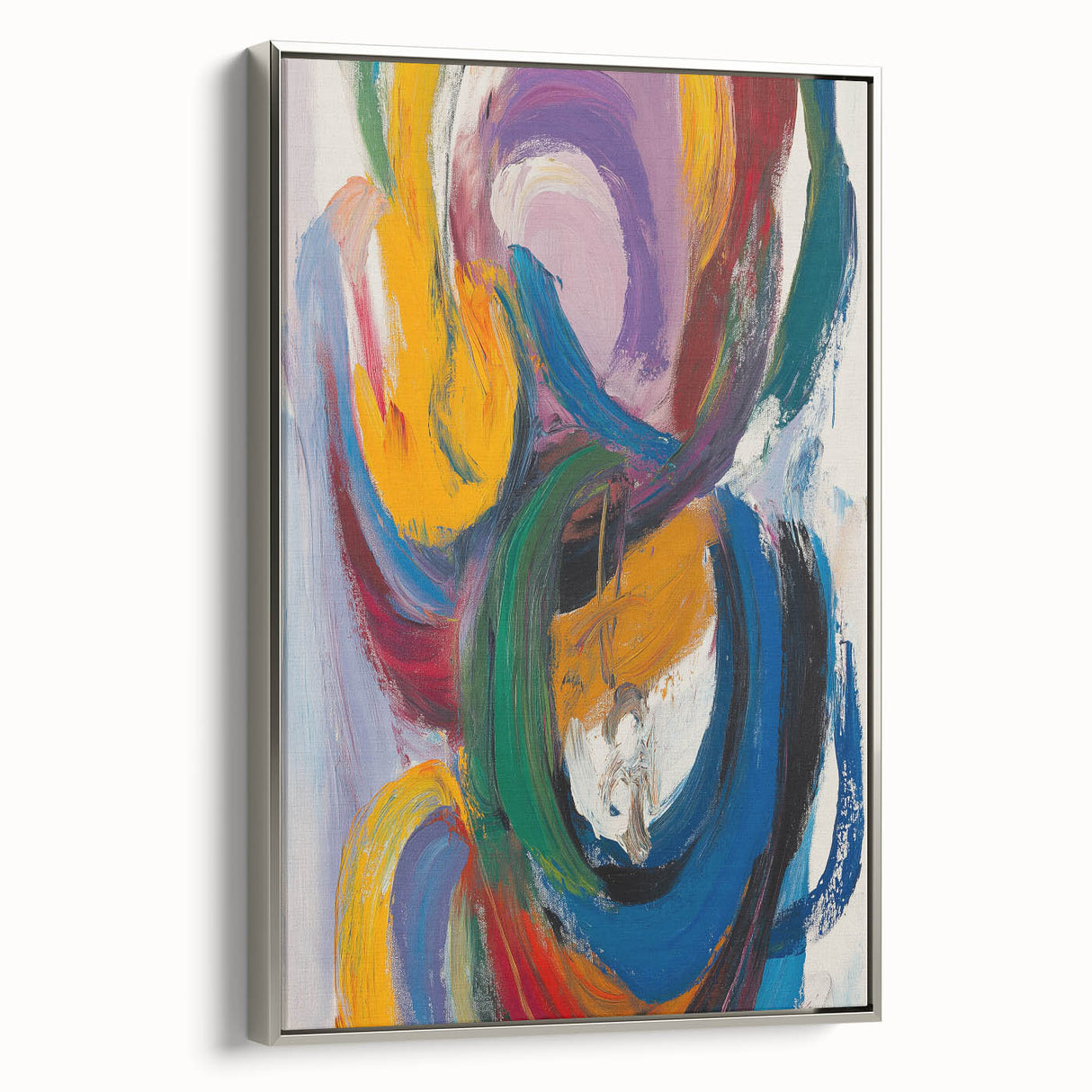 Vibrant Abstract Expressionist Wall Art – Bold Colorful Canvas