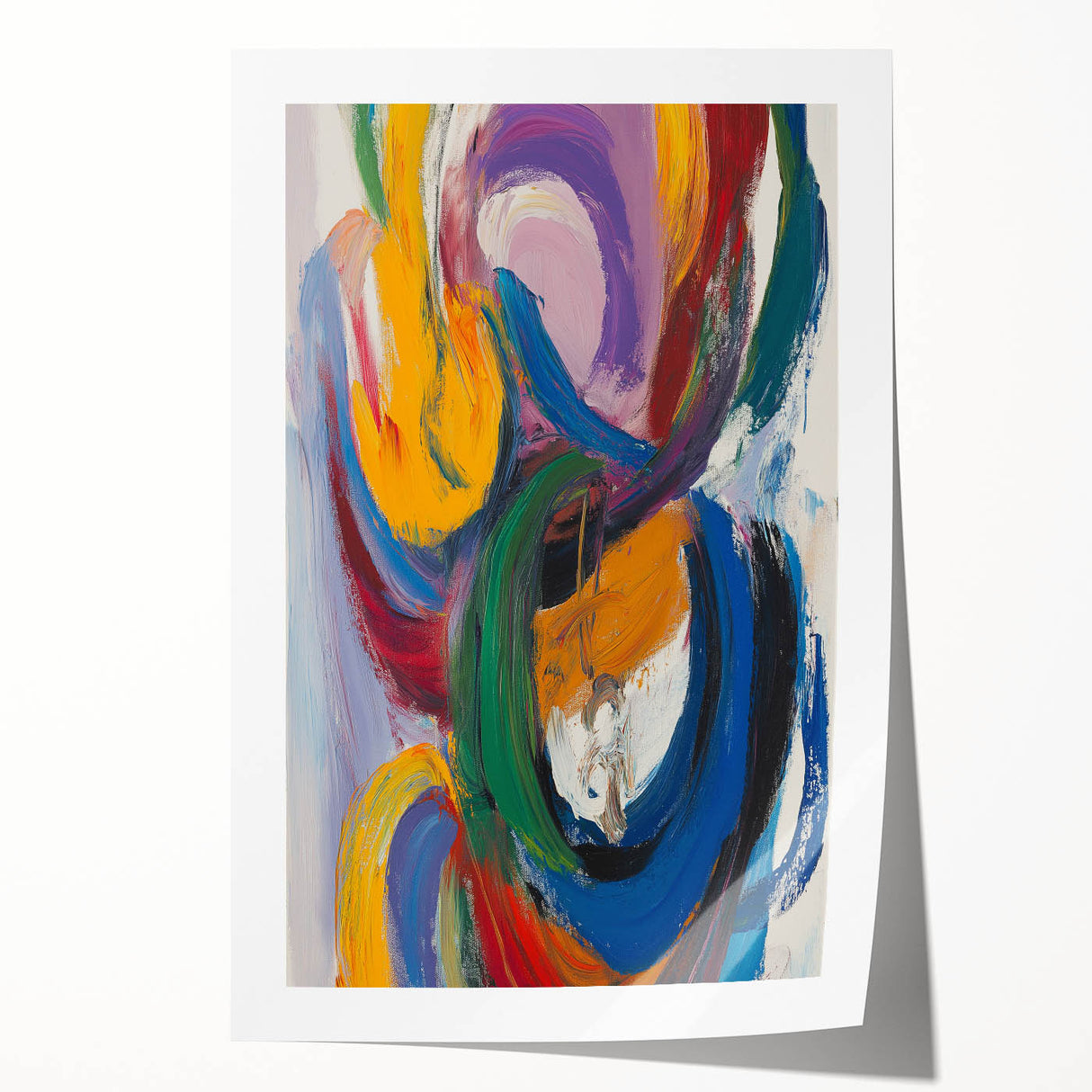Vibrant Abstract Expressionist Wall Art – Bold Colorful Canvas