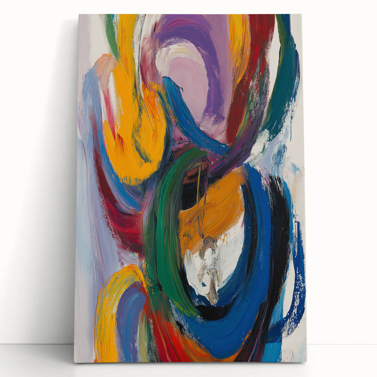 Vibrant Abstract Expressionist Wall Art – Bold Colorful Canvas