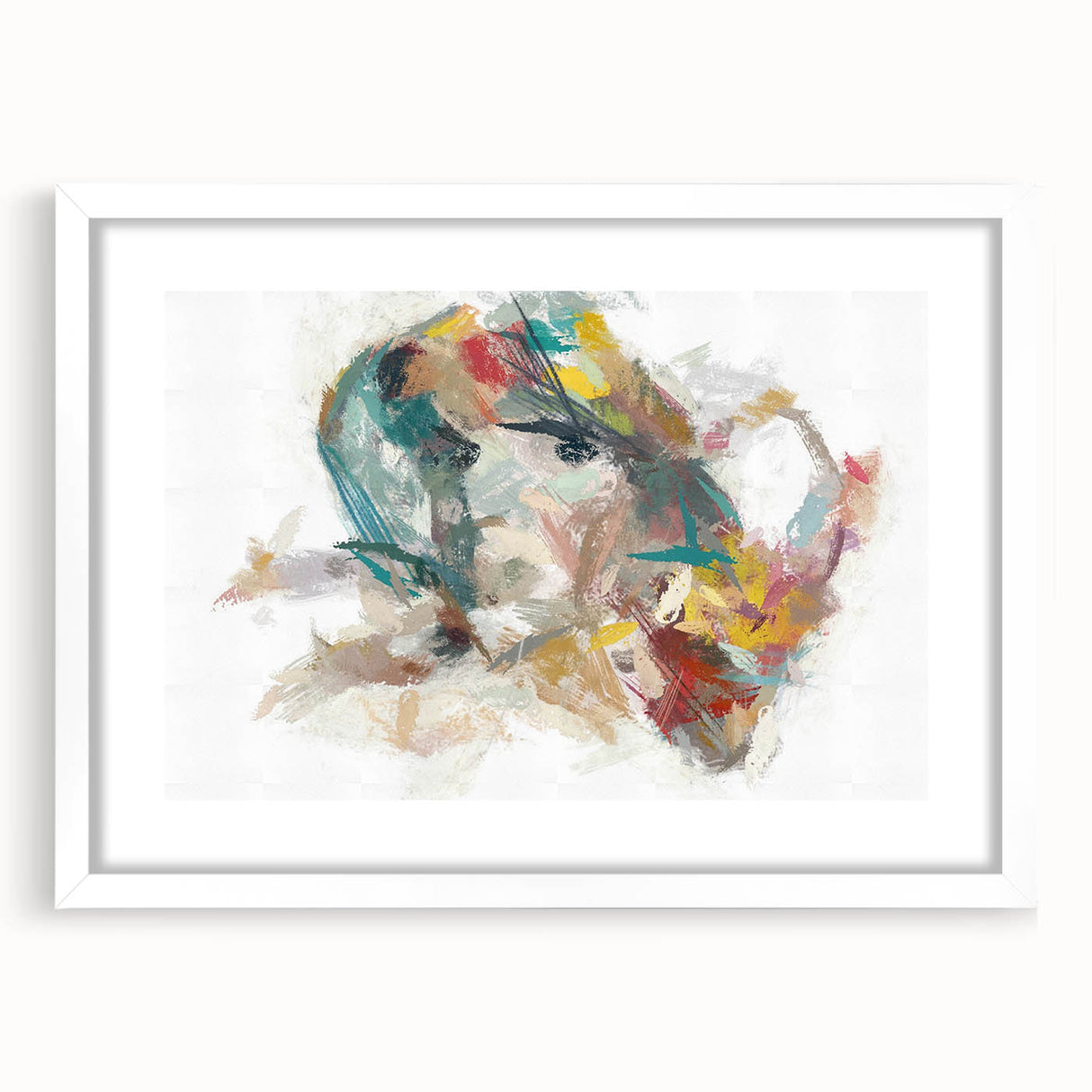 Expressive Woman's Portrait – Contemporary Abstract Art Piece