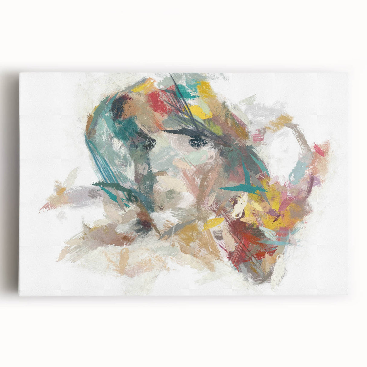 Expressive Woman's Portrait – Contemporary Abstract Art Piece