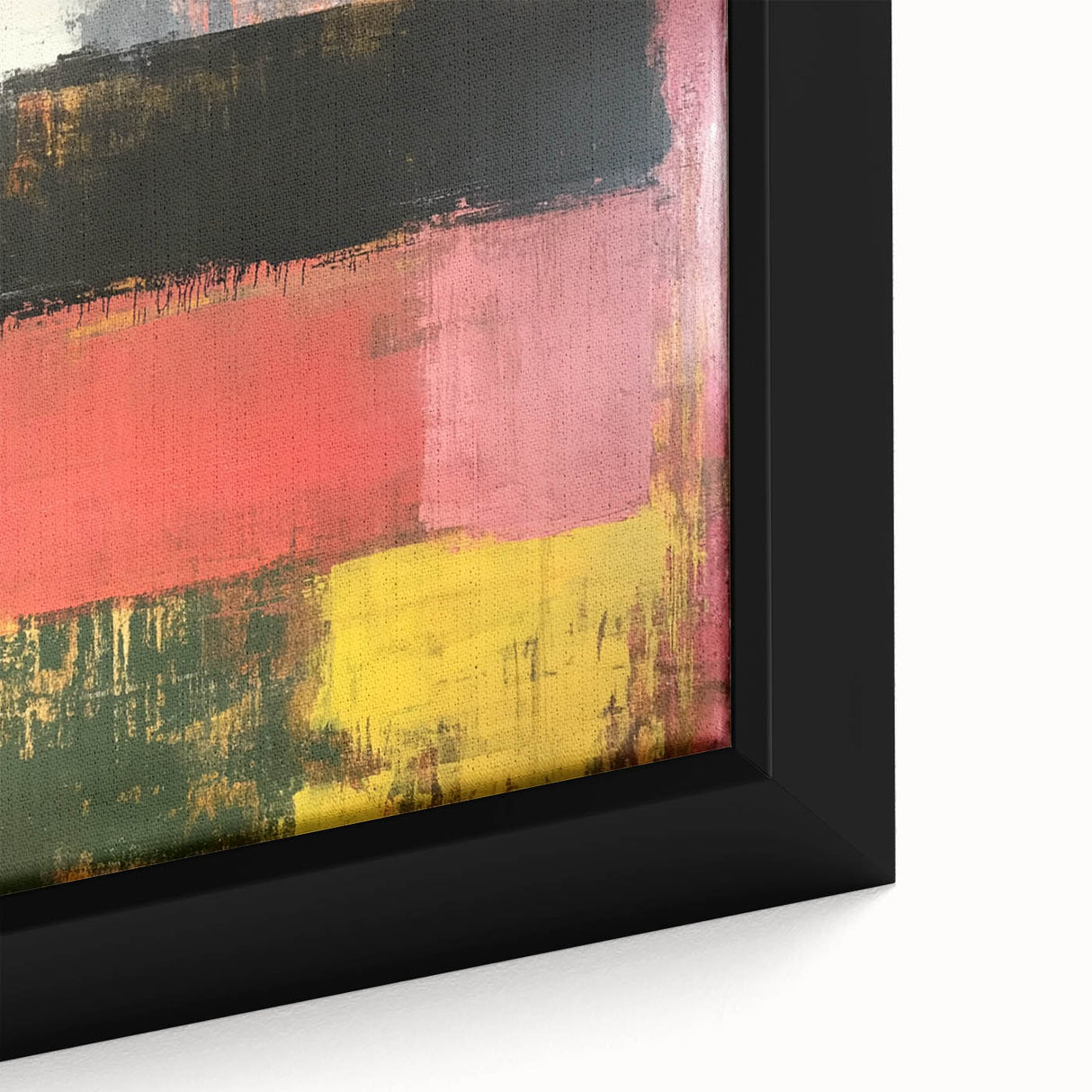 Bold Abstract Expressionist Wall Art – Modern Color-Block Canvas