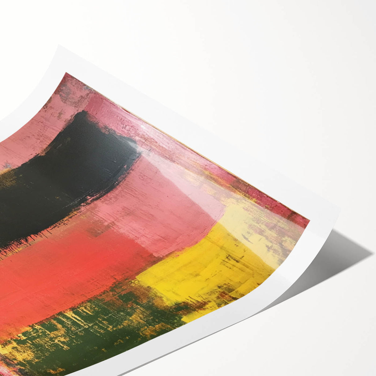 Bold Abstract Expressionist Wall Art – Modern Color-Block Canvas