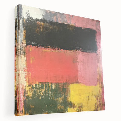 Bold Abstract Expressionist Wall Art – Modern Color-Block Canvas