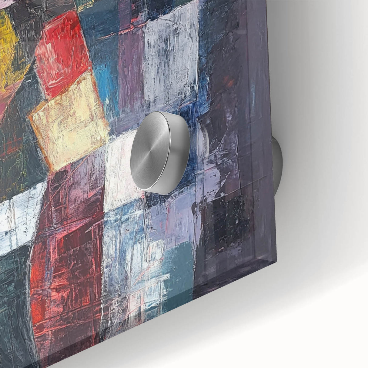 Geometric Abstract Expressionist Wall Art – Textured Modern Canvas