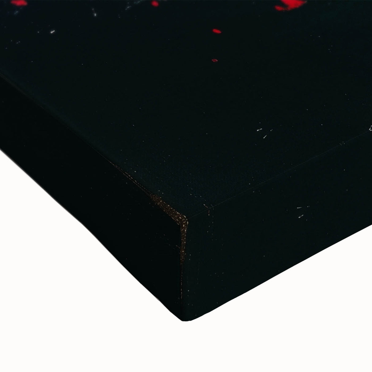 Textured Red and Gold Drama – Bold Abstract Wall Art Print