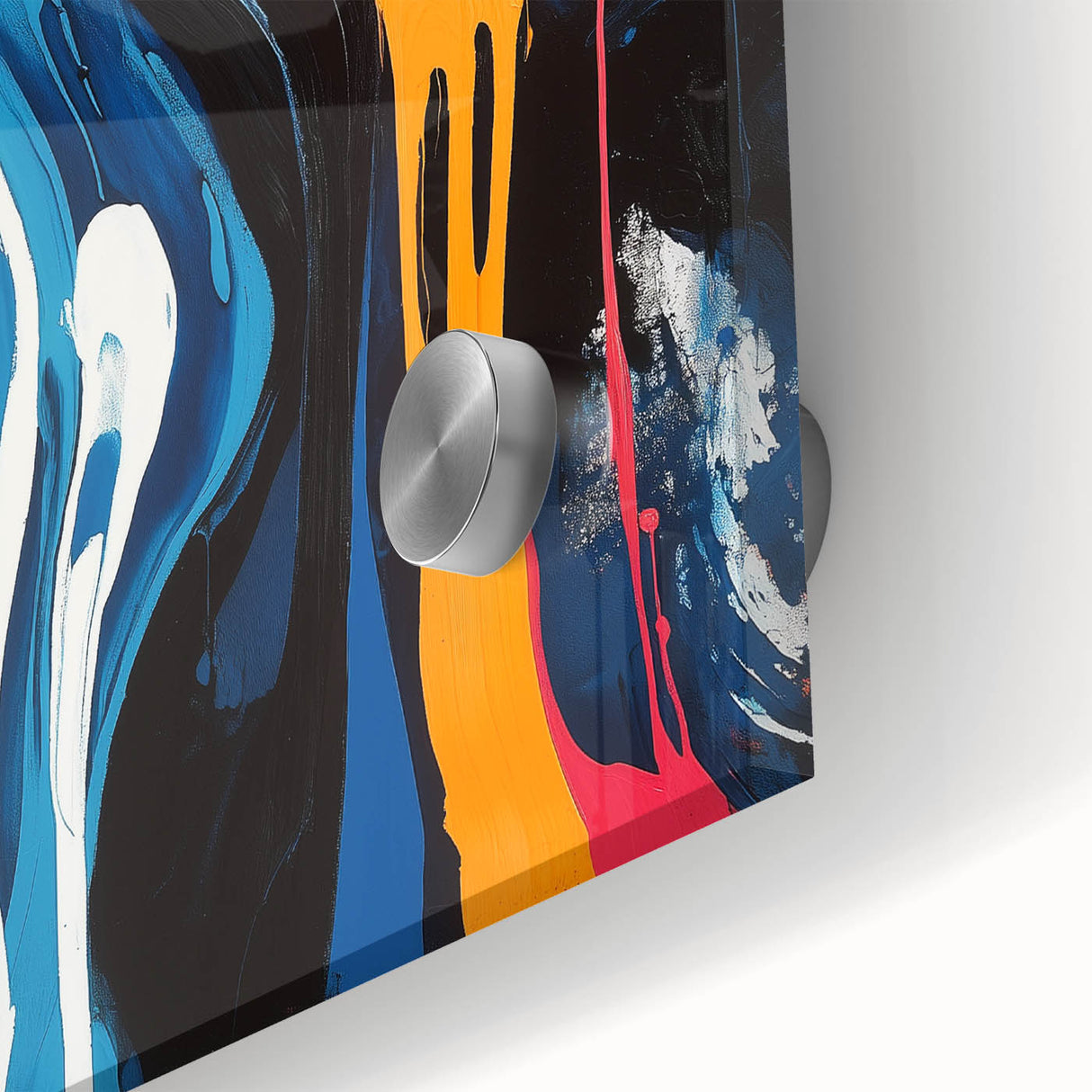 Bold Abstract Expressionist Wall Art – Colorful Drip Canvas Print