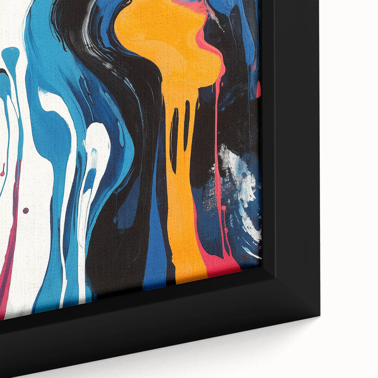 Bold Abstract Expressionist Wall Art – Colorful Drip Canvas Print