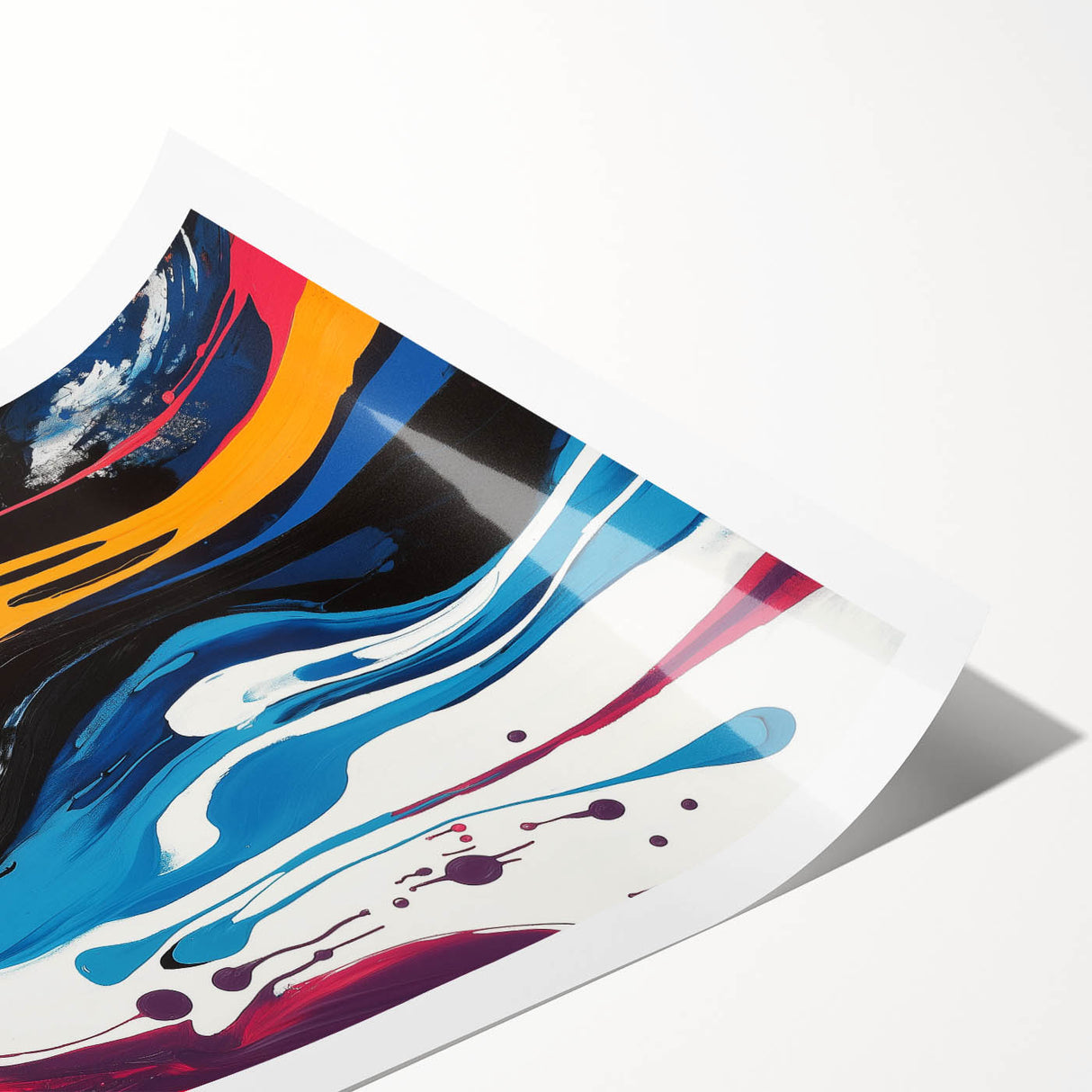 Bold Abstract Expressionist Wall Art – Colorful Drip Canvas Print