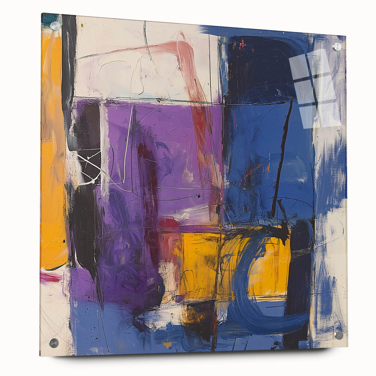 Modern Abstract Expressionist Wall Art – Bold Colorful Canvas