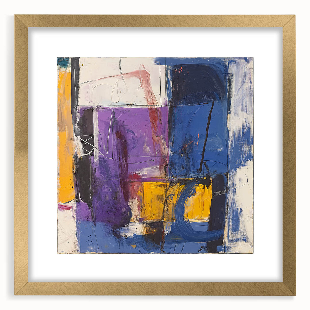 Modern Abstract Expressionist Wall Art – Bold Colorful Canvas