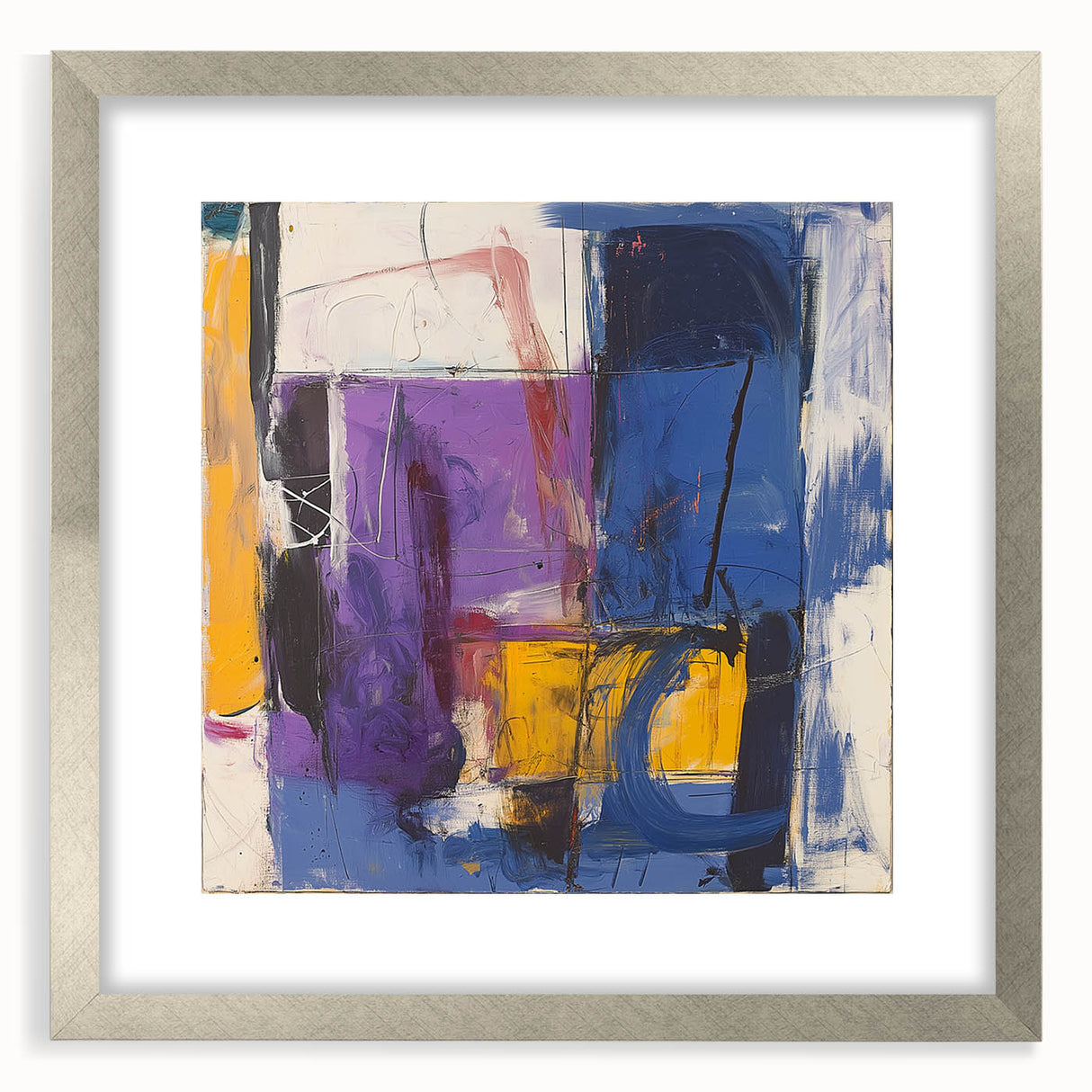 Modern Abstract Expressionist Wall Art – Bold Colorful Canvas