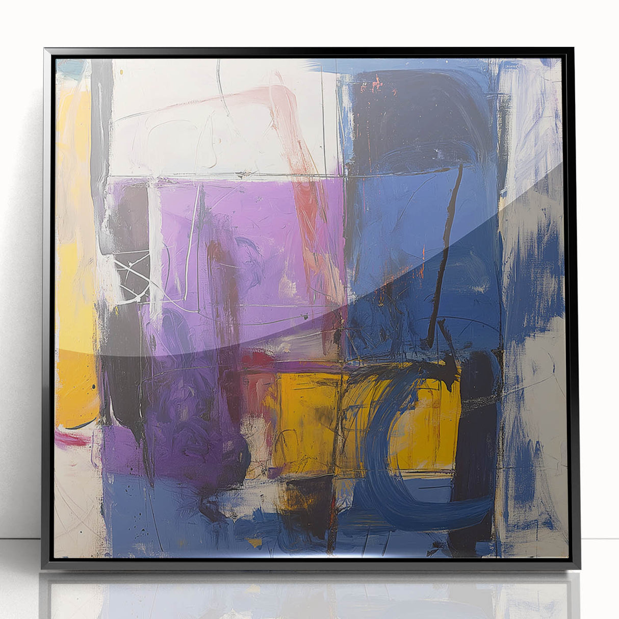 Modern Abstract Expressionist Wall Art – Bold Colorful Canvas