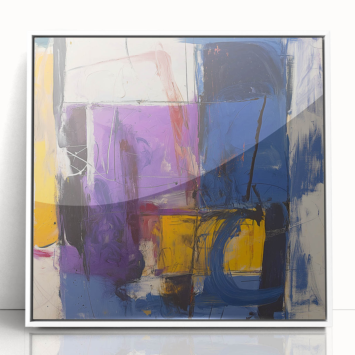 Modern Abstract Expressionist Wall Art – Bold Colorful Canvas