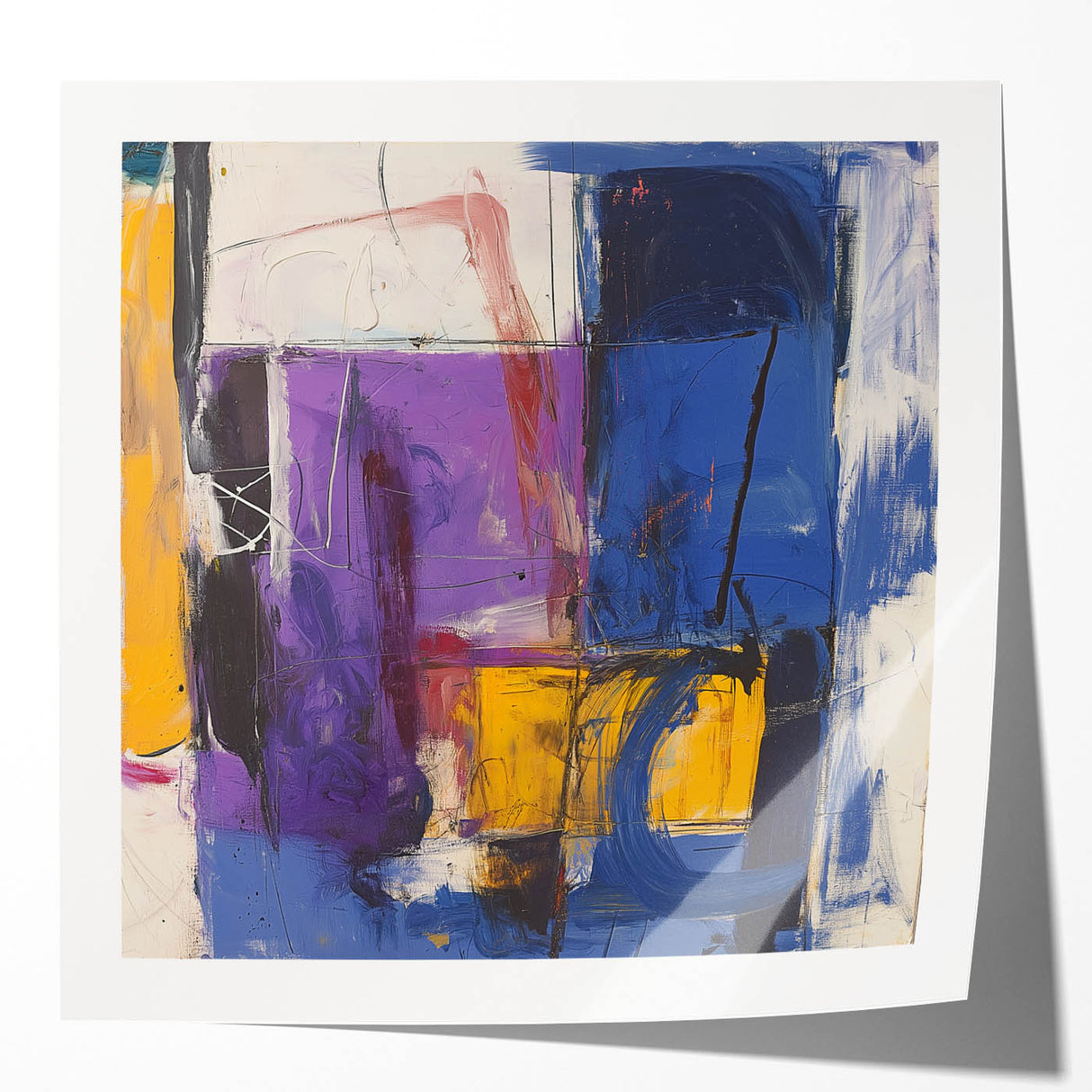 Modern Abstract Expressionist Wall Art – Bold Colorful Canvas