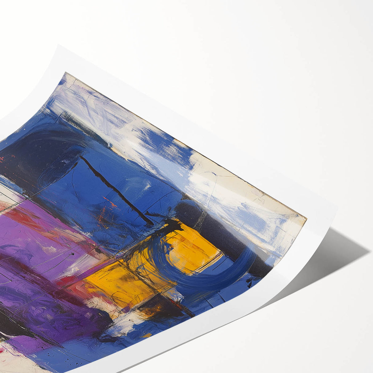 Modern Abstract Expressionist Wall Art – Bold Colorful Canvas