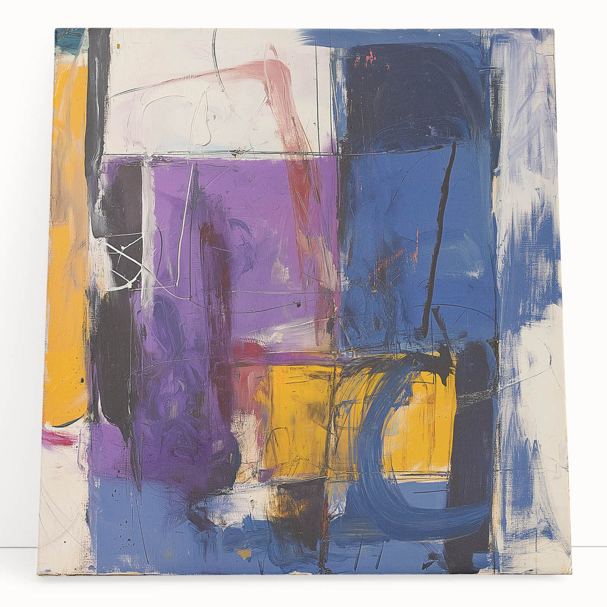 Modern Abstract Expressionist Wall Art – Bold Colorful Canvas