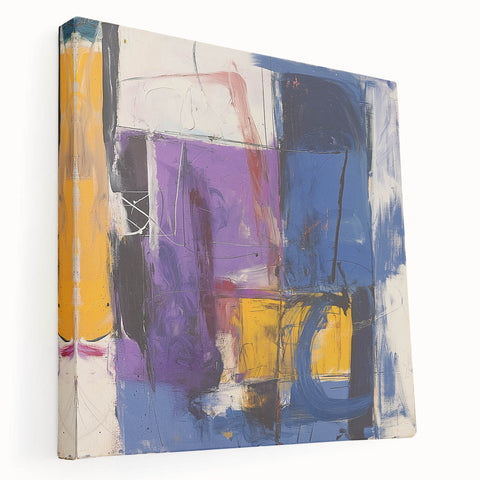 Modern Abstract Expressionist Wall Art – Bold Colorful Canvas