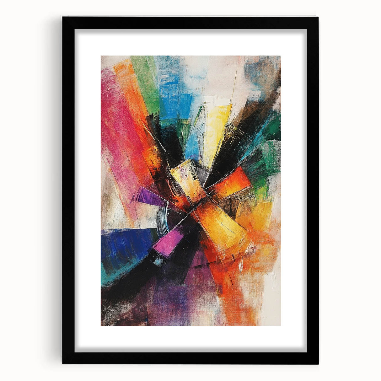 Vibrant Abstract Expressionist Wall Art – Multicolor Canvas Print