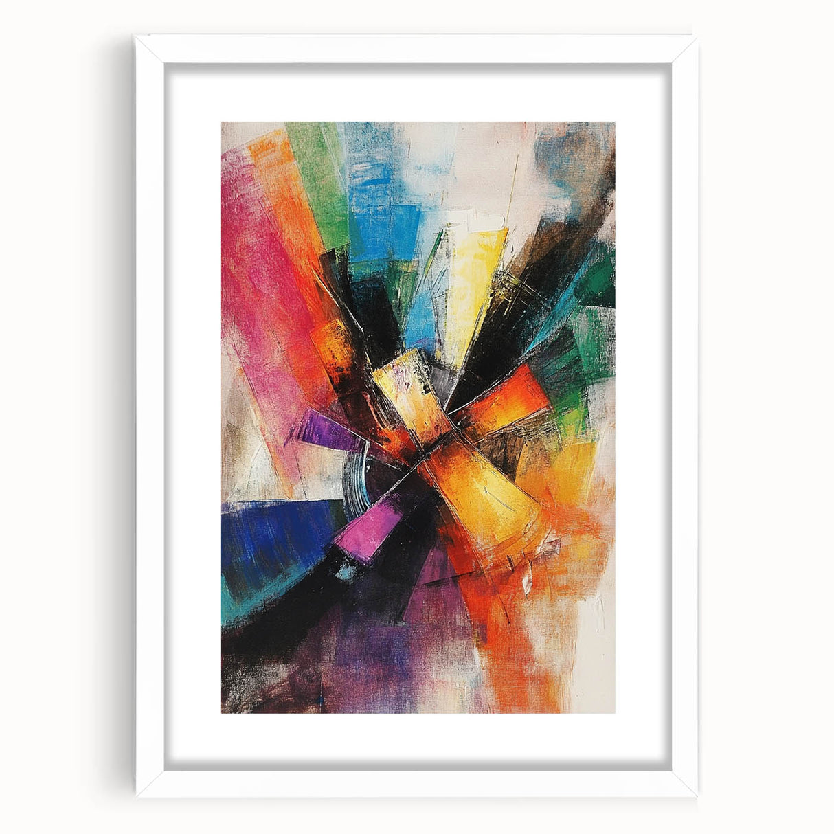 Vibrant Abstract Expressionist Wall Art – Multicolor Canvas Print