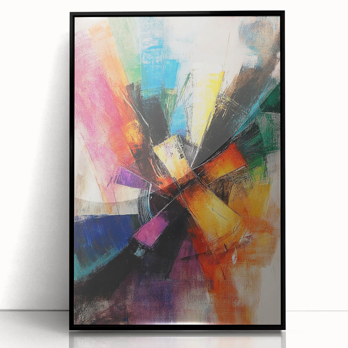 Vibrant Abstract Expressionist Wall Art – Multicolor Canvas Print