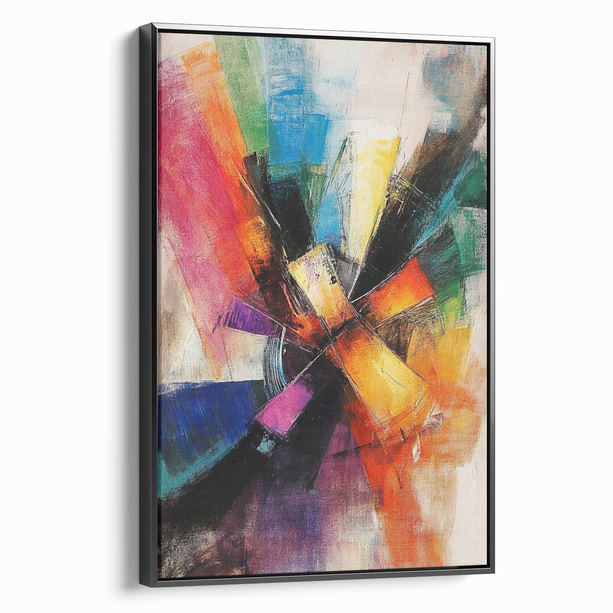 Vibrant Abstract Expressionist Wall Art – Multicolor Canvas Print