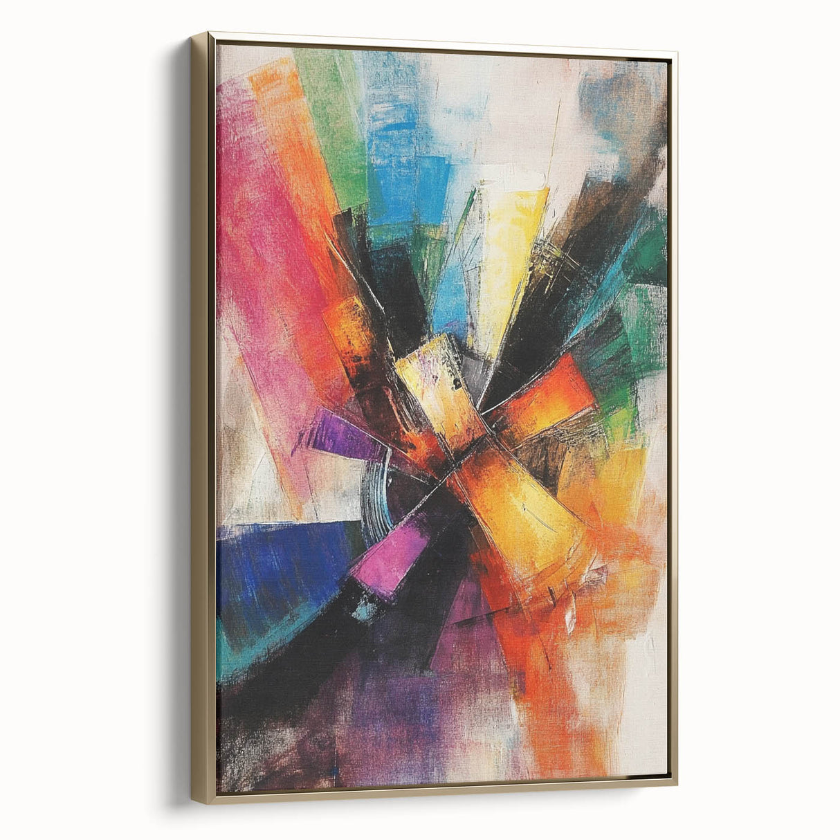 Vibrant Abstract Expressionist Wall Art – Multicolor Canvas Print
