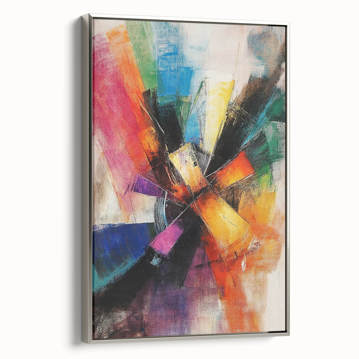 Vibrant Abstract Expressionist Wall Art – Multicolor Canvas Print