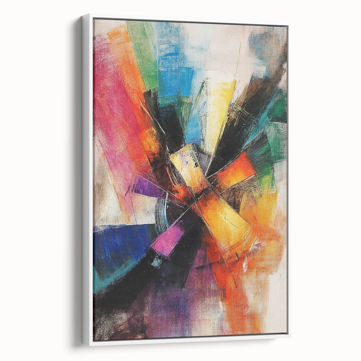 Vibrant Abstract Expressionist Wall Art – Multicolor Canvas Print